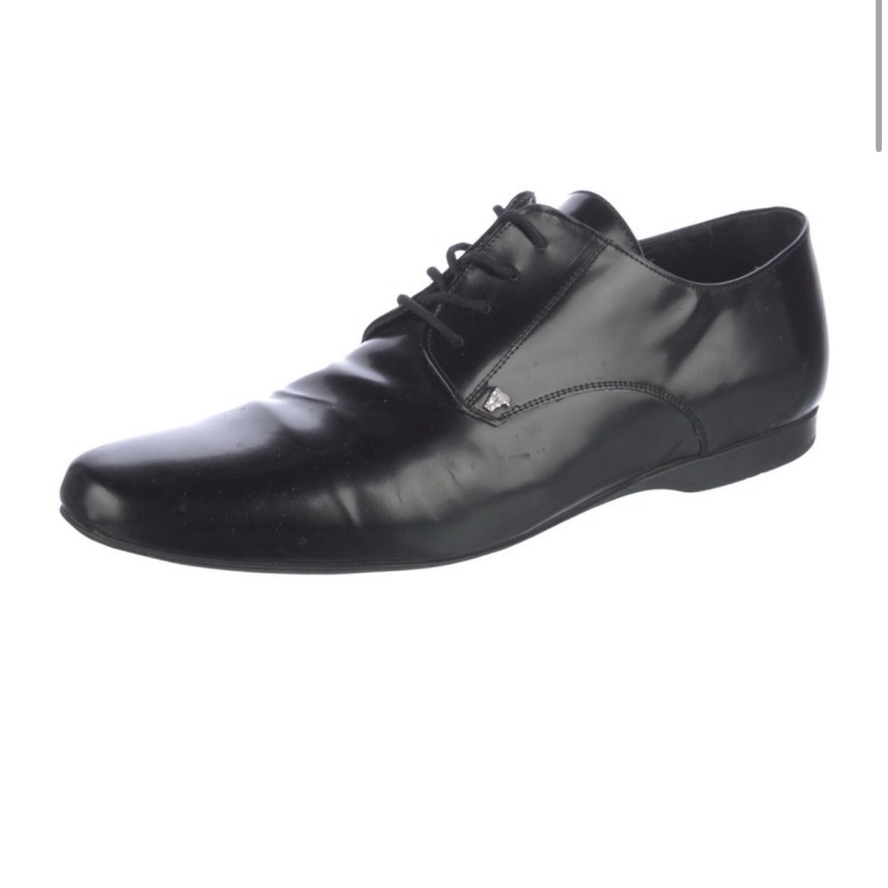 Men’s Versace Collection Italian Leather Lace-Up Derby dress Shoes Size 12